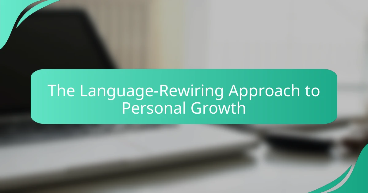The Language-Rewiring Approach to Personal Growth